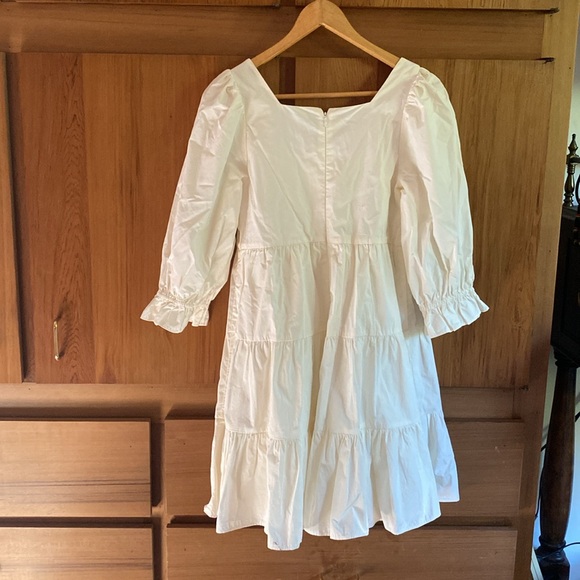 Madewell prairie long sleeve White dress size 4 - Picture 5 of 6